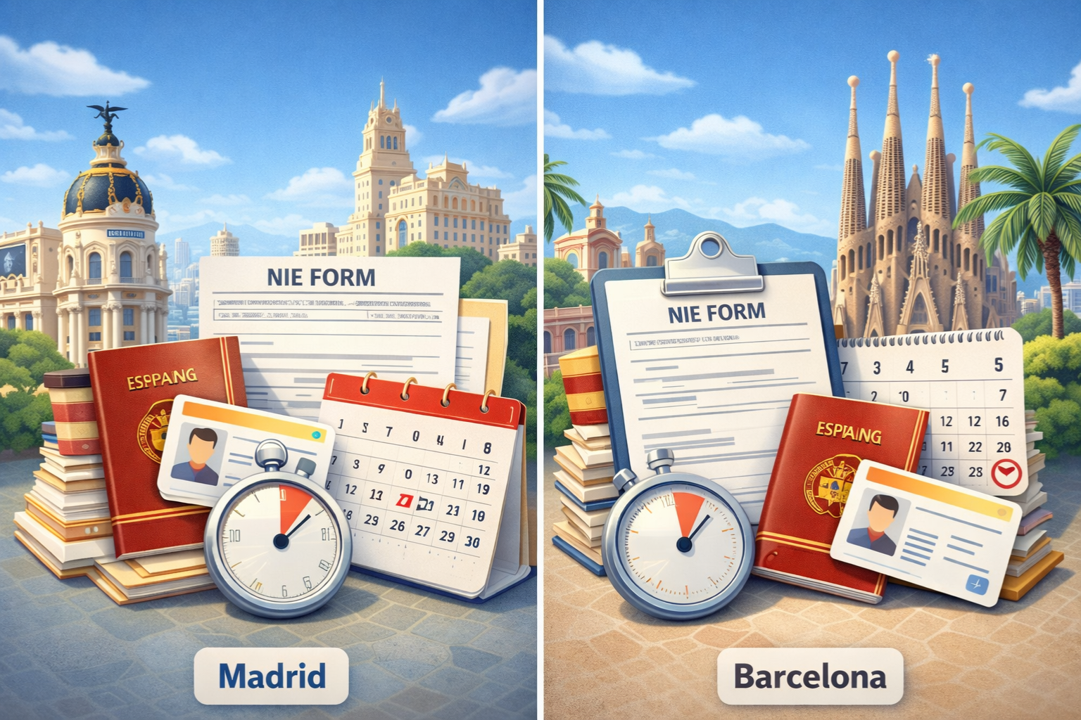 How Long NIE Processing Takes in Different Spanish Cities