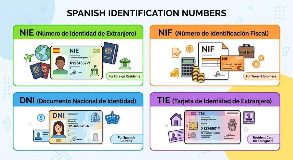 NIE, NIF, DNI and TIE Spanish Identification Numbers Explained